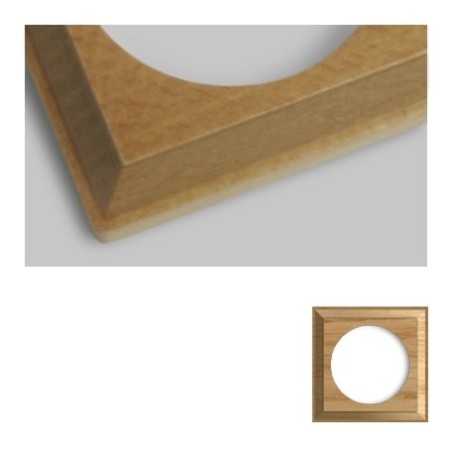 Cadre simple pour mécanisme encastré en bois clair carré