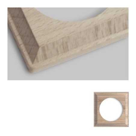 Cadre simple pour mécanisme encastré bois naturel carré