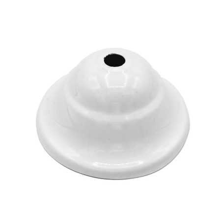 Support classique couleur blanc 90mm diamètre et une sortie