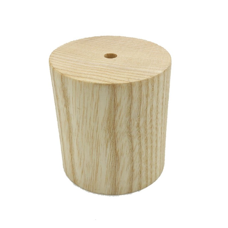 Couvercle en bois naturel lisse pour douille E27 65mm