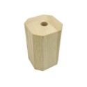 Couvercle bois naturel hexagonale pour douille E27 65mm