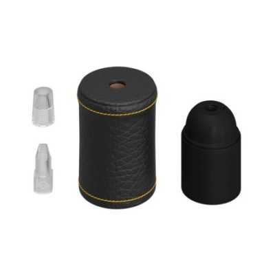 Kit douille E27 en bois recouvert de cuir