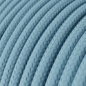 Câble décoratif textile à mètres homologué couleur bleu ciel