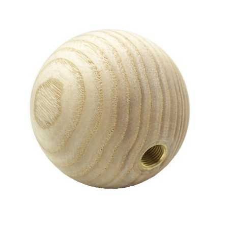 Boule en bois de 60 mm avec trou fileté 10/100