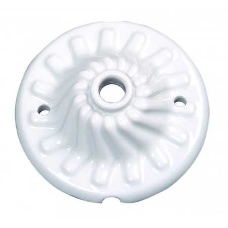Support en porcelaine classique blanc de 100 mm avec une sortie