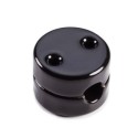 Attache décorative en porcelaine noir pour câbles