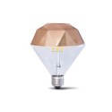 Ampoule LED prisma couvercle couleur cuivre 95mm x 160mm