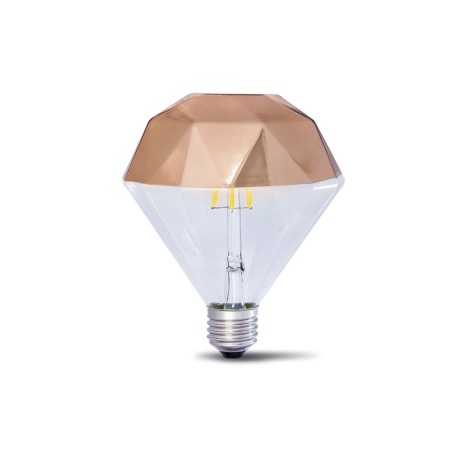 Ampoule LED prisma couvercle couleur cuivre 95mm x 160mm