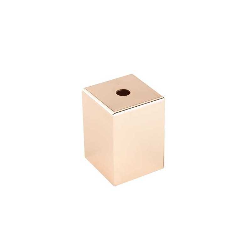 Couvercle décoratif en métal carré avec douille E27