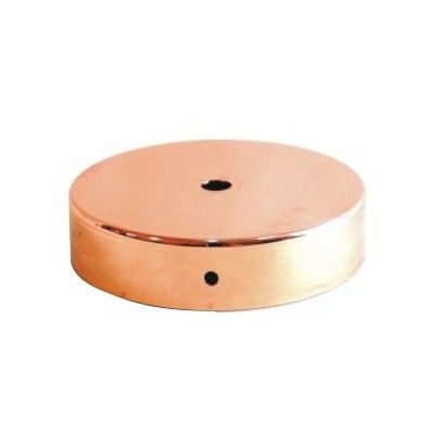 Soporte de metal cobre brillo 80mm diámetro y una salida