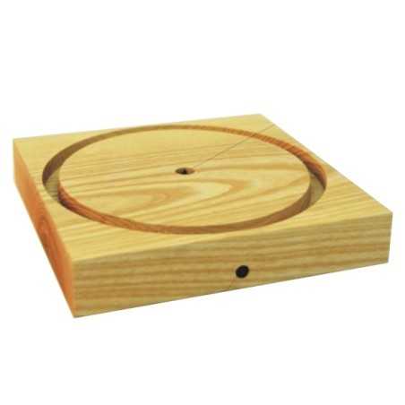 Pied en bois naturel carrée pour lampes
