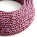 Câble décoratif textile à mètres homologué pixel pink