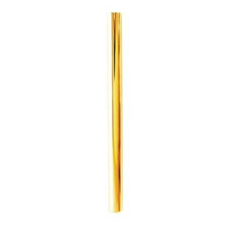 Tube métal doré sans filetage diamètre 12mm