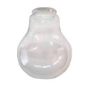 Abat-jour en verre forme d'ampoule de 200mm diamètre