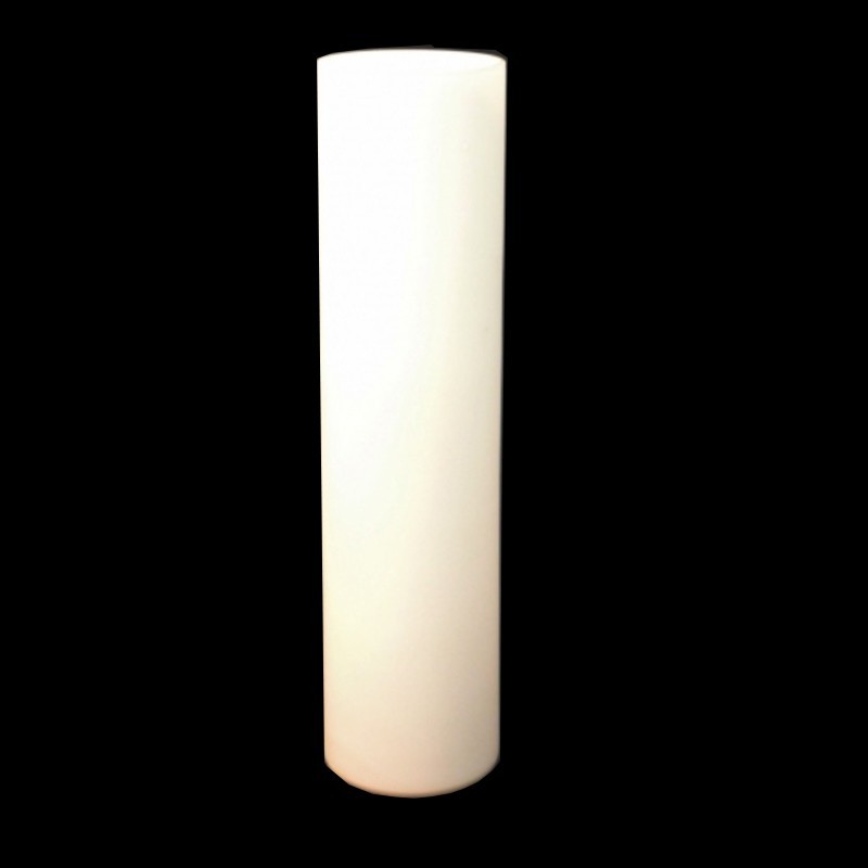 Cylindre en verre blanc mat pour lampes de 400 mm