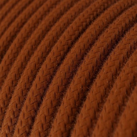 Câble décoratif textile à mètres homologué brun foncé