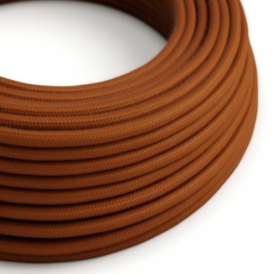Câble décoratif textile à mètres homologué brun foncé