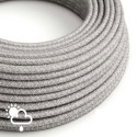 Câble décoratif textile gris naturel homologué extérieur