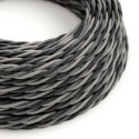 Câble textile torsadé 2x0.75mm² couleurs anthracite
