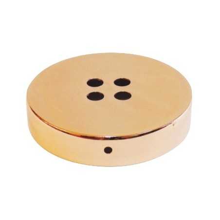 Support métallique en cuivre brillant de 100 mm de diamètre et quatre sorties.