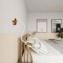 Tube flexible recouvert de tissu couleur blanc