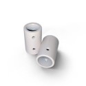 Jeu de deux embouts pour tube spécial flexible de couleur blanche