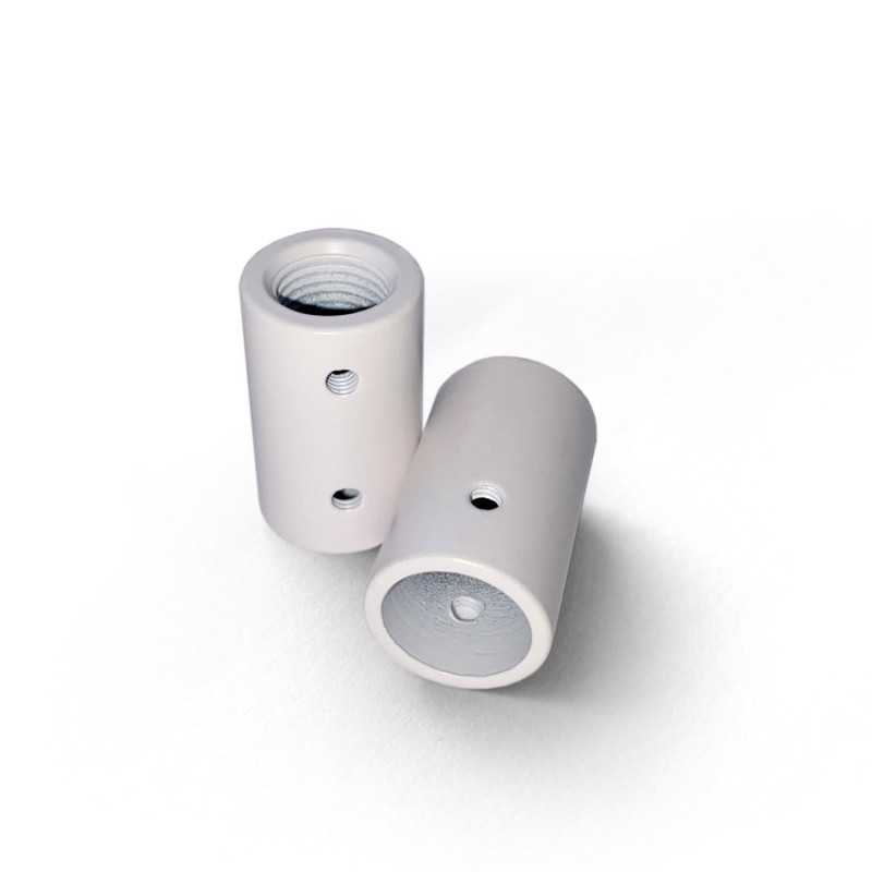 Jeu de deux embouts pour tube spécial flexible de couleur blanche