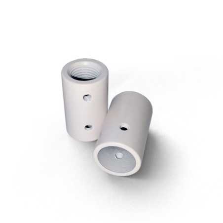 Jeu de deux embouts pour tube spécial flexible de couleur blanche
