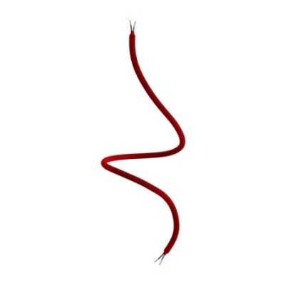 Tube flexible recouvert de tissu couleur rouge