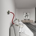 Tube flexible recouvert de tissu couleur rouge