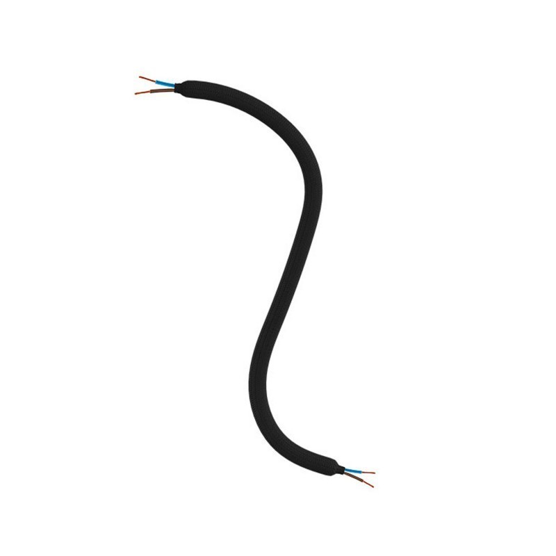 Tube flexible recouvert de tissu couleur noir
