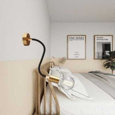 Tube flexible recouvert de tissu couleur noir