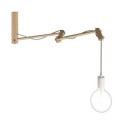 Bras en bois extensible et articulé pour lampes