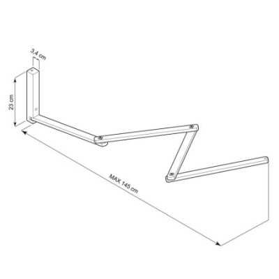Bras en bois extensible et articulé pour lampes