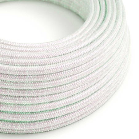 Câble décoratif textile à mètres homologué couleur blanche glitter
