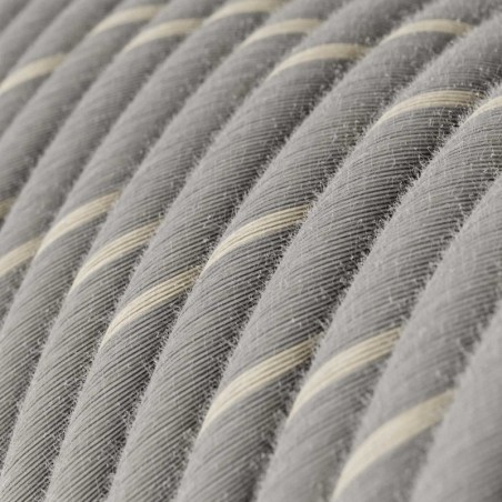 Câble décoratif textile à mètres homologué couleur gris et sac