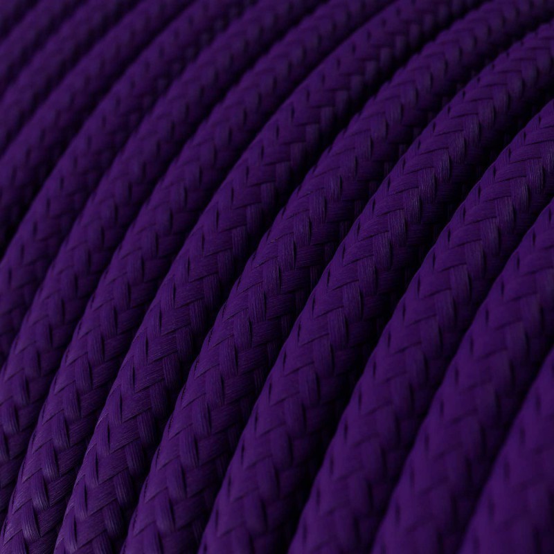 Câble décoratif textile à mètres homologué couleur mauve