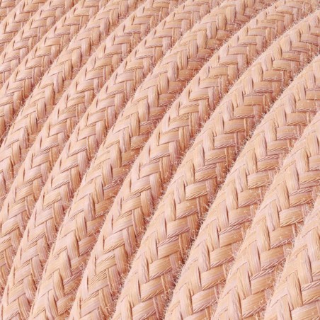 Câble décoratif textile à mètres homologué couleur saumon