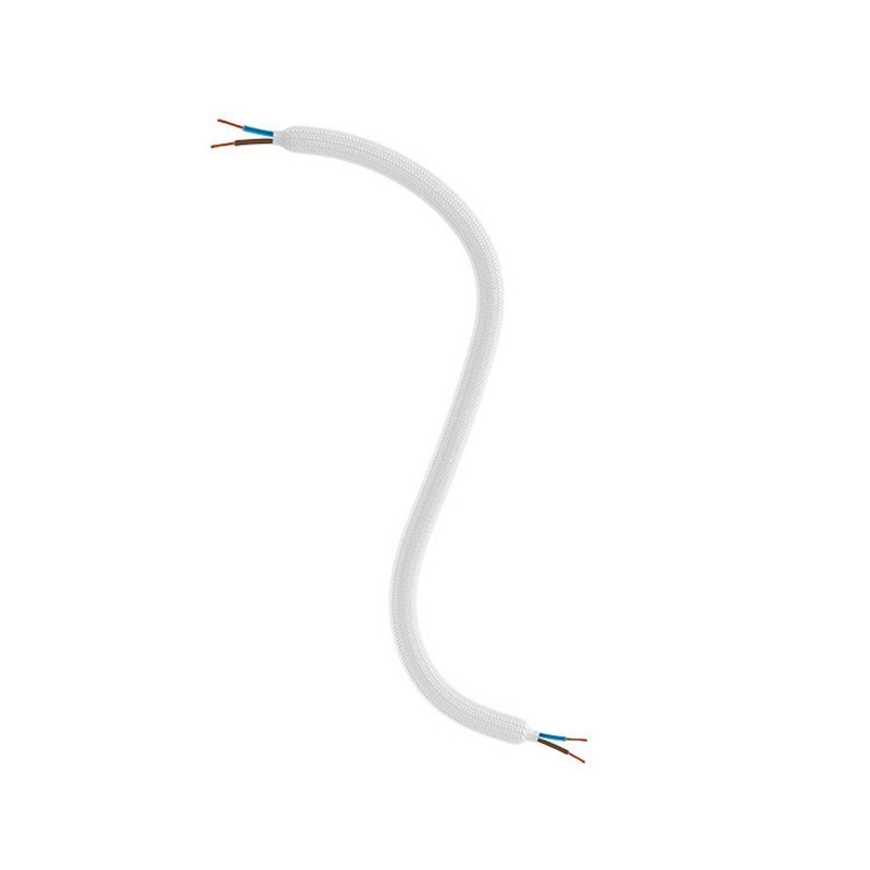 Tube flexible recouvert de tissu couleur argent
