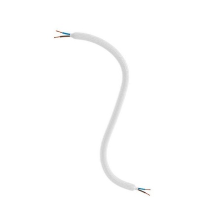 Tube flexible recouvert de tissu couleur argent