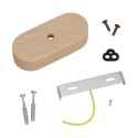 Support en bois de forme ovale 120mm pour lampes