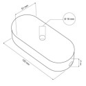 Support en bois de forme ovale 120mm pour lampes