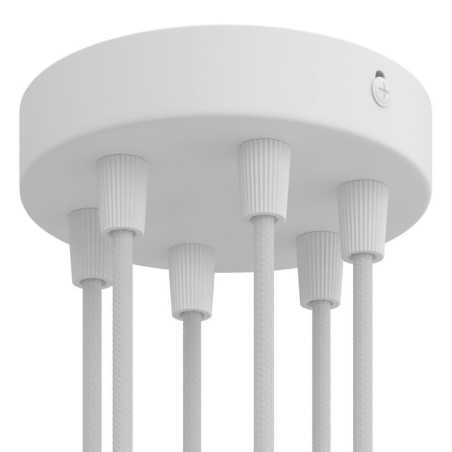Support métal couleur blanc diamètre 120mm six sorties