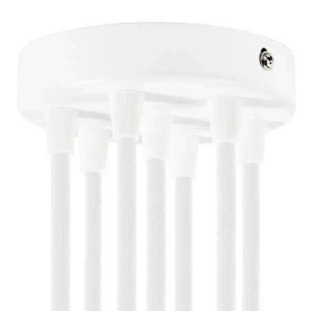Support en métal blanc diamètre 120mm et sept sorties