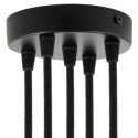 Support métal couleur noir diamètre 120mm cinq sorties