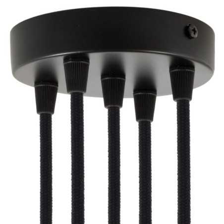 Support métal couleur noir diamètre 120mm cinq sorties