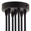 Support métal couleur noir diamètre 120mm sept sorties