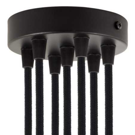 Support métal couleur noir diamètre 120mm sept sorties