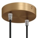 Support métal couleur laiton diamètre 120mm deux sorties