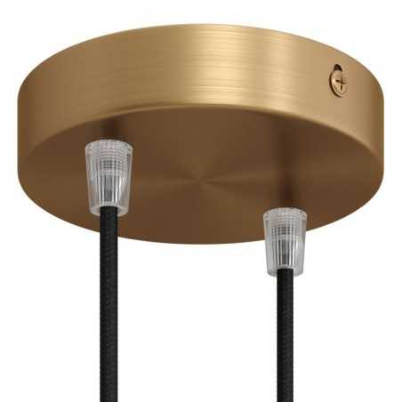 Support métal couleur laiton diamètre 120mm deux sorties